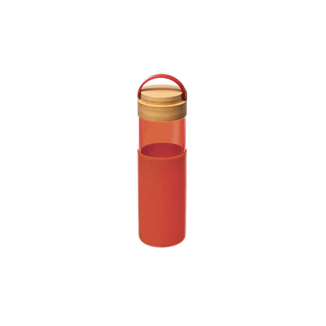 Botella de Cristal y Silicona Rosa 0,55 L