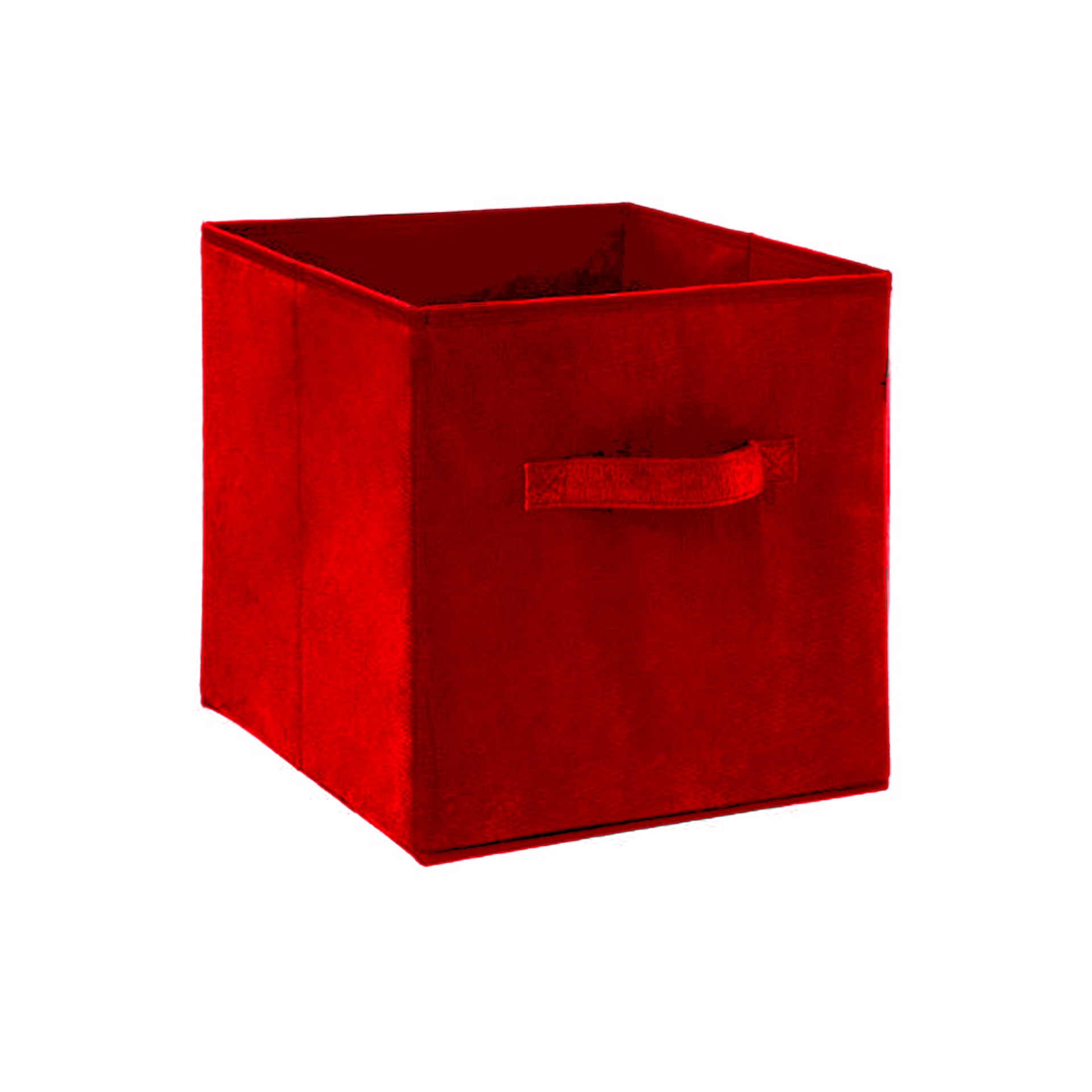 Cubo de almacenamiento efecto terciopelo rojo