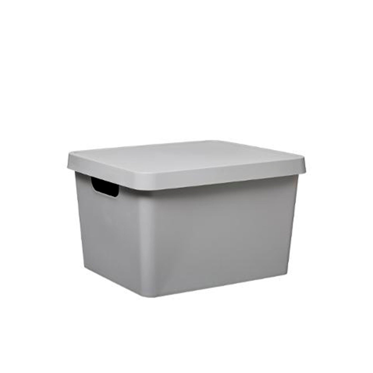 Caja de Almacenamiento con Tapa Gris 17 L