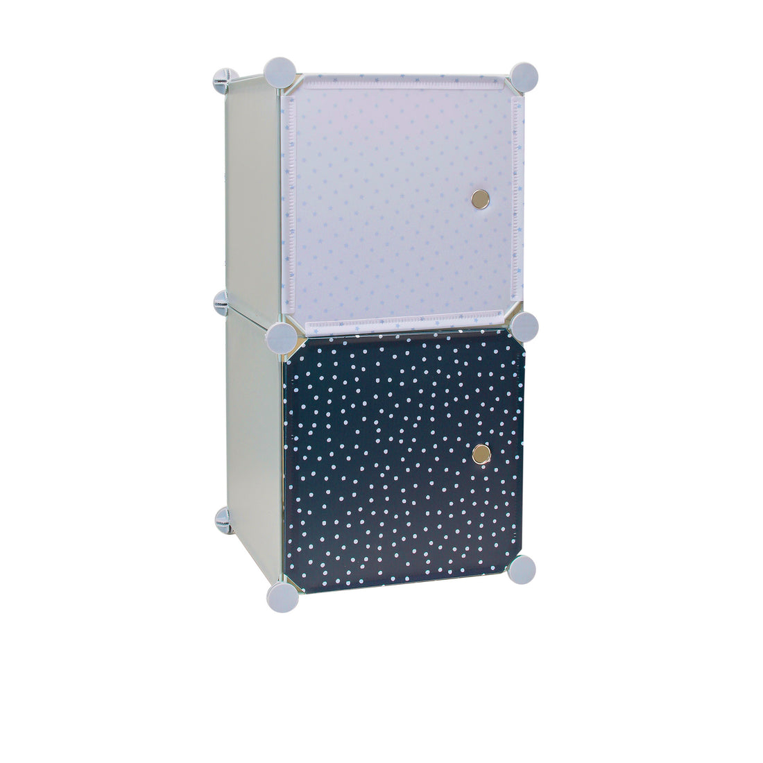 Cubos Modulares de Almacenamiento Gris/Azul Marino 2 uds