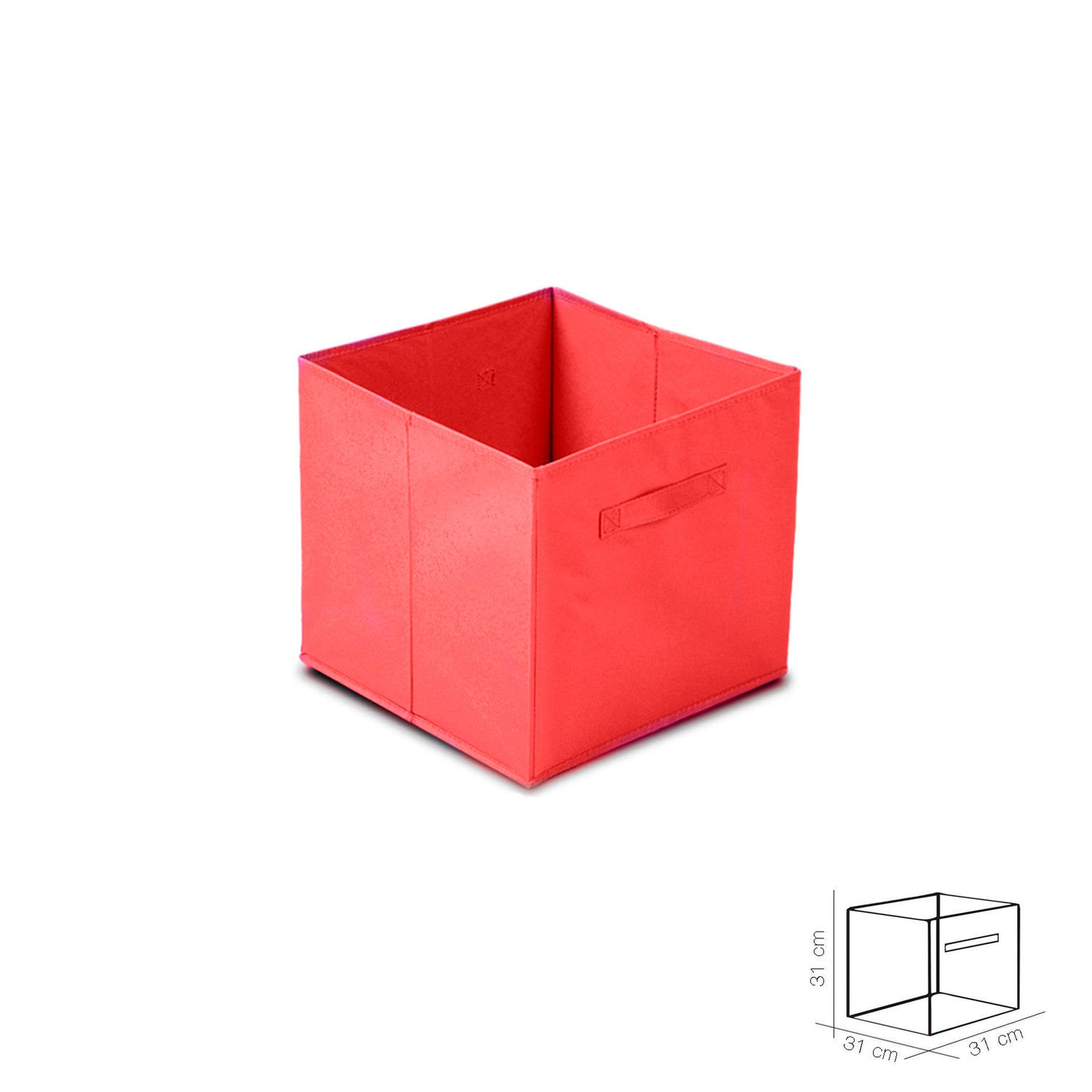 Cubo de almacenamiento rojo