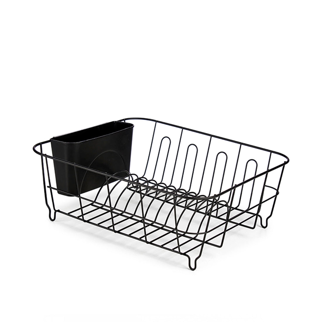 Escurridor de platos de acero negro mate