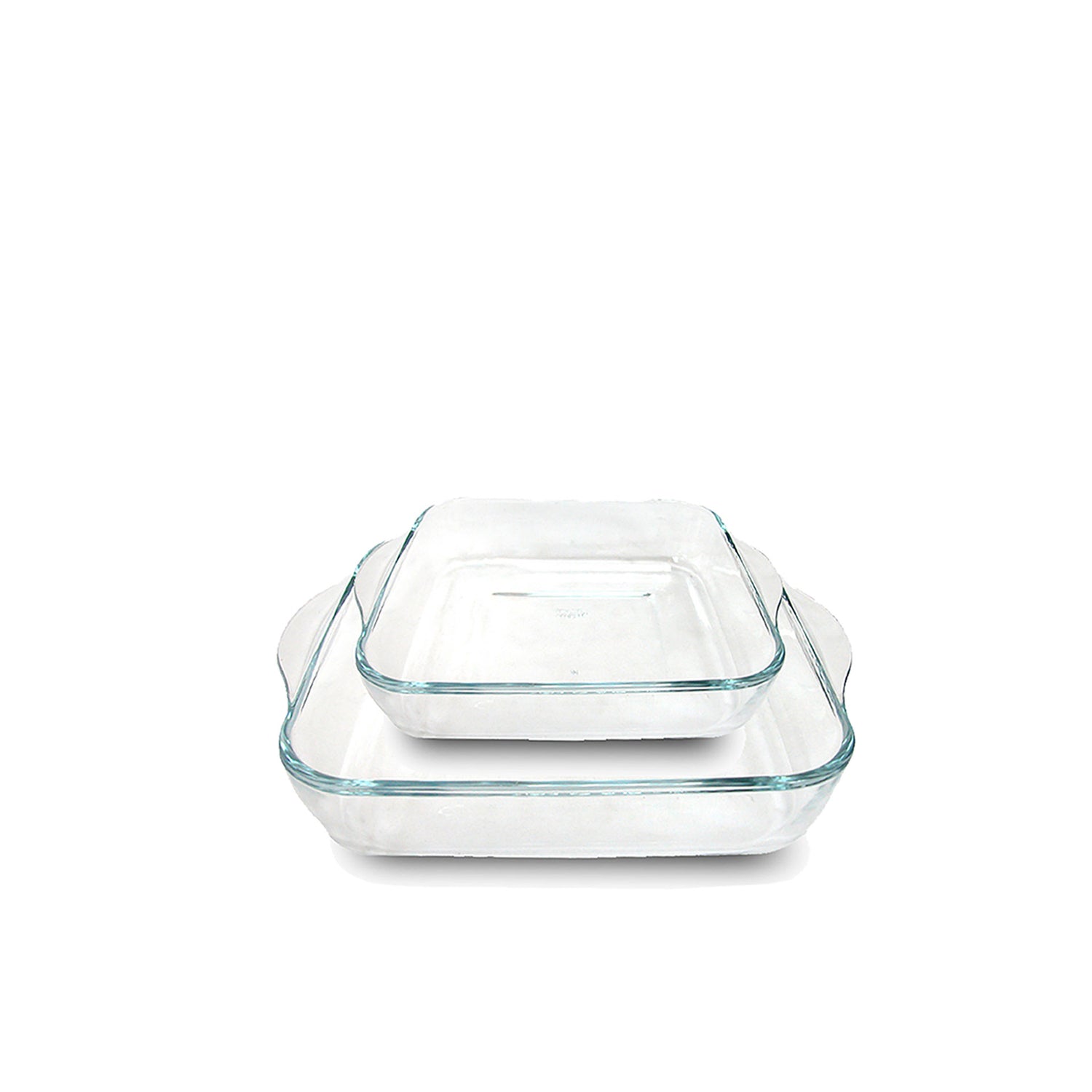 Set de 2 Fuentes de Horno Cristal Cuadradas