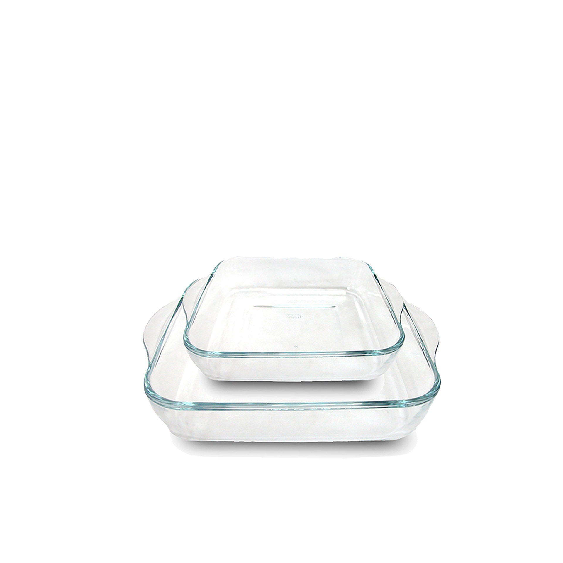 Set de 2 Fuentes de Horno Cristal Cuadradas