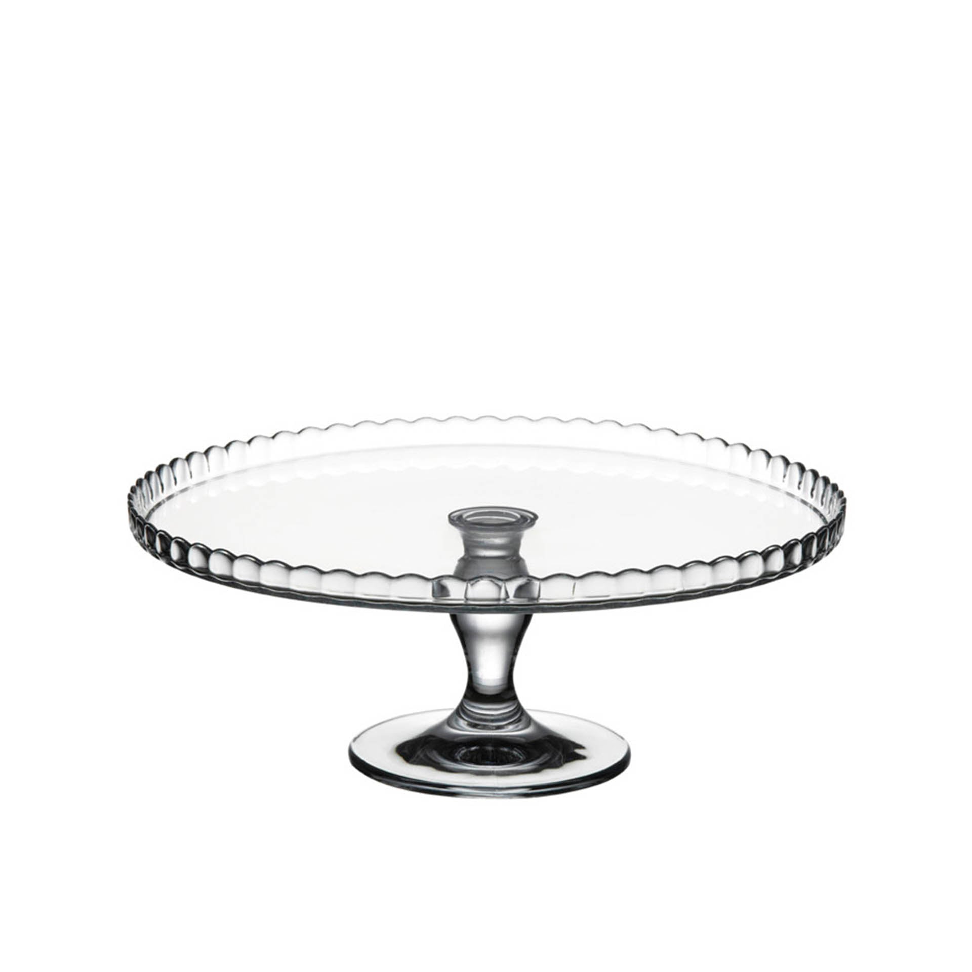 Plato de cristal de 32 cm con pie