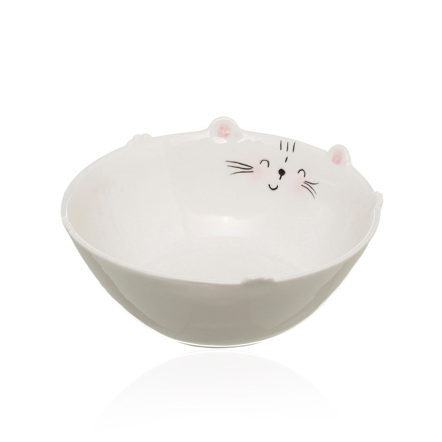 Taza Kitty de Porcelana Blanca