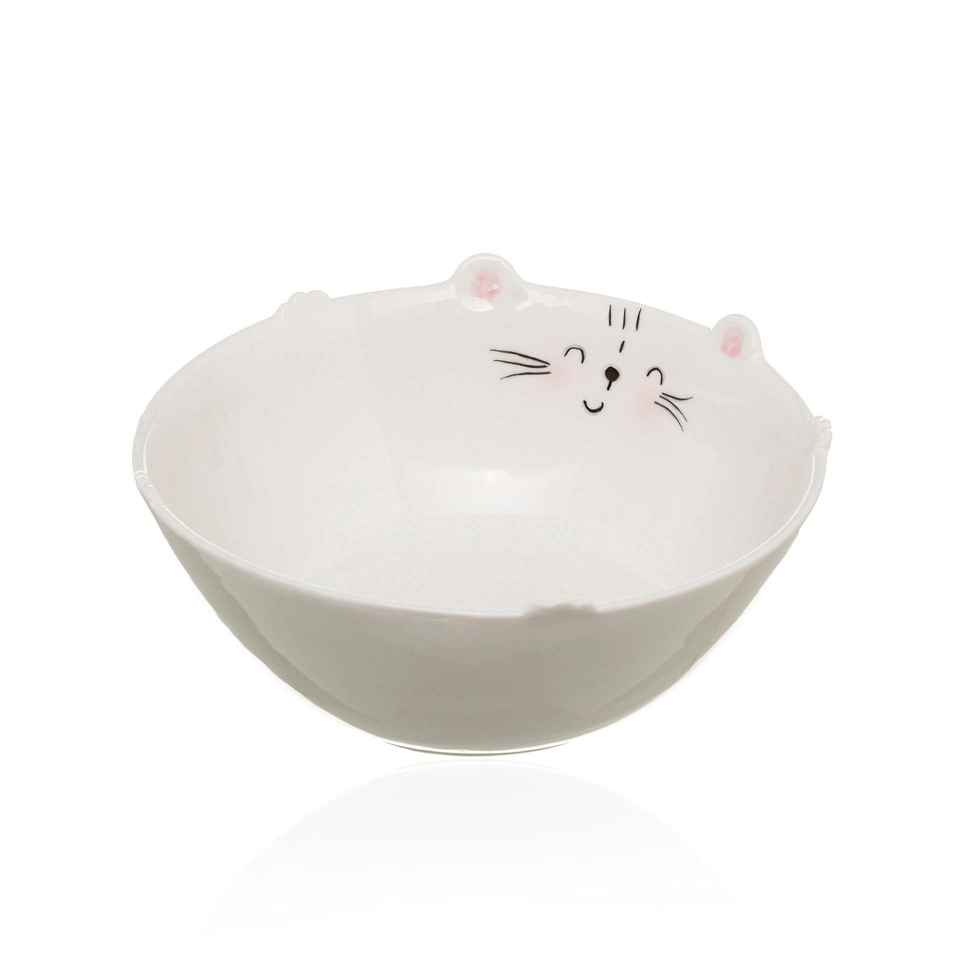 Taza Kitty de Porcelana Blanca