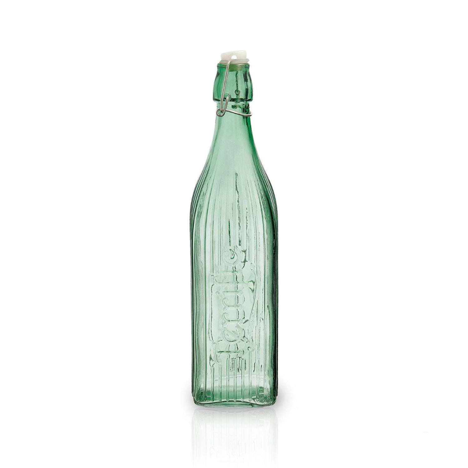 Botella Cristal con Tapa Viba Verde 1 L