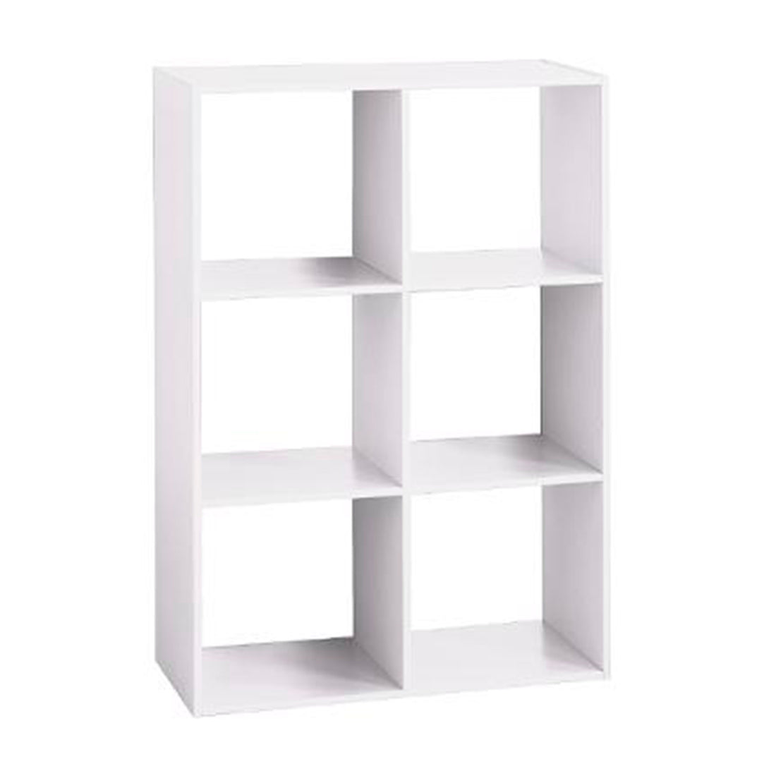 Librería blanca de 6 cubos