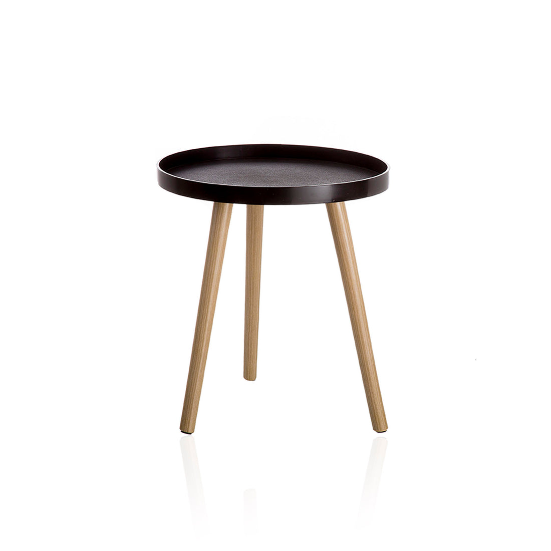 Mesa auxiliar de madera negra