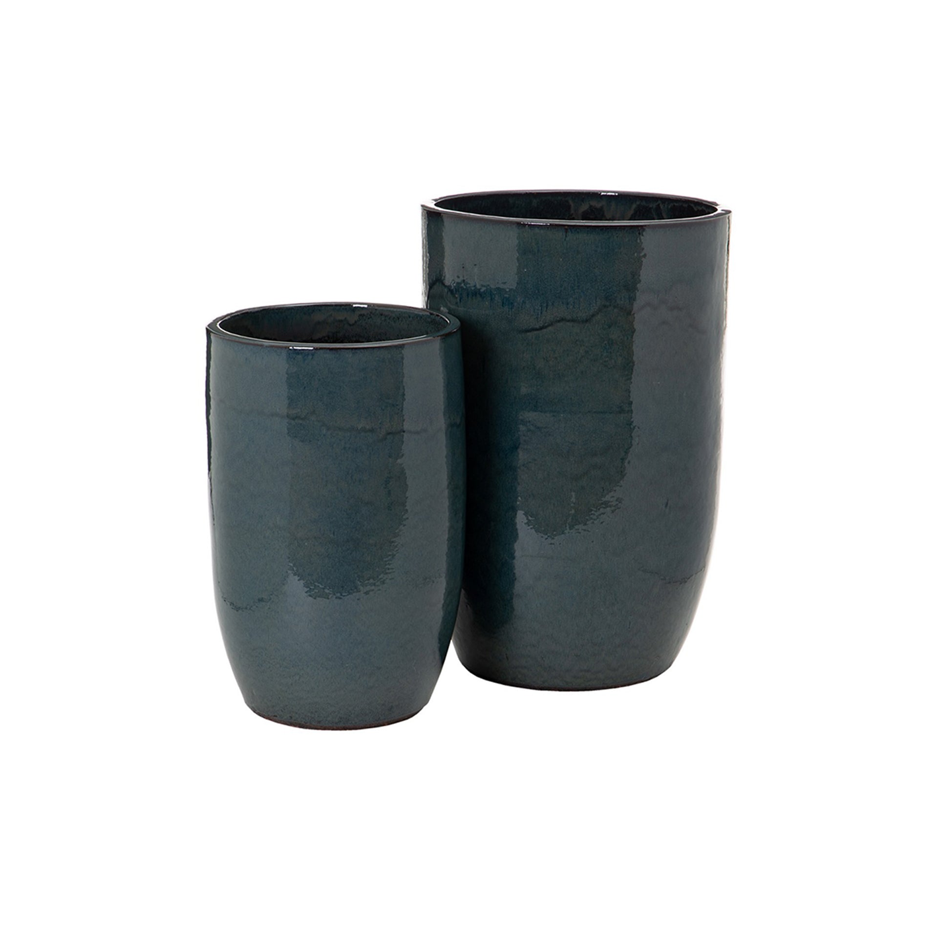 Conjunto 2 Vasos Cerâmica Azul