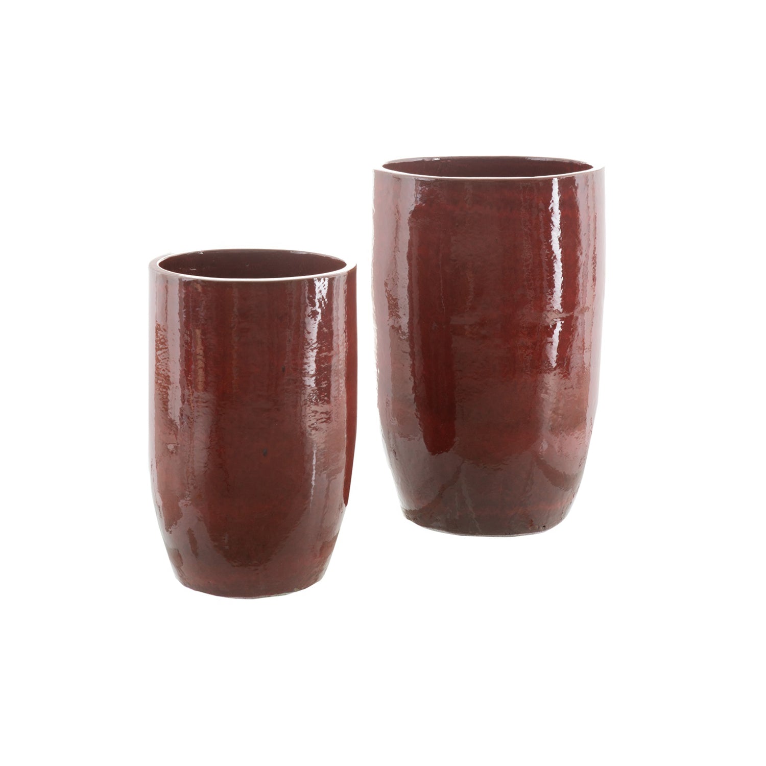 Conjunto 2 Vasos Cerâmica Vermelho