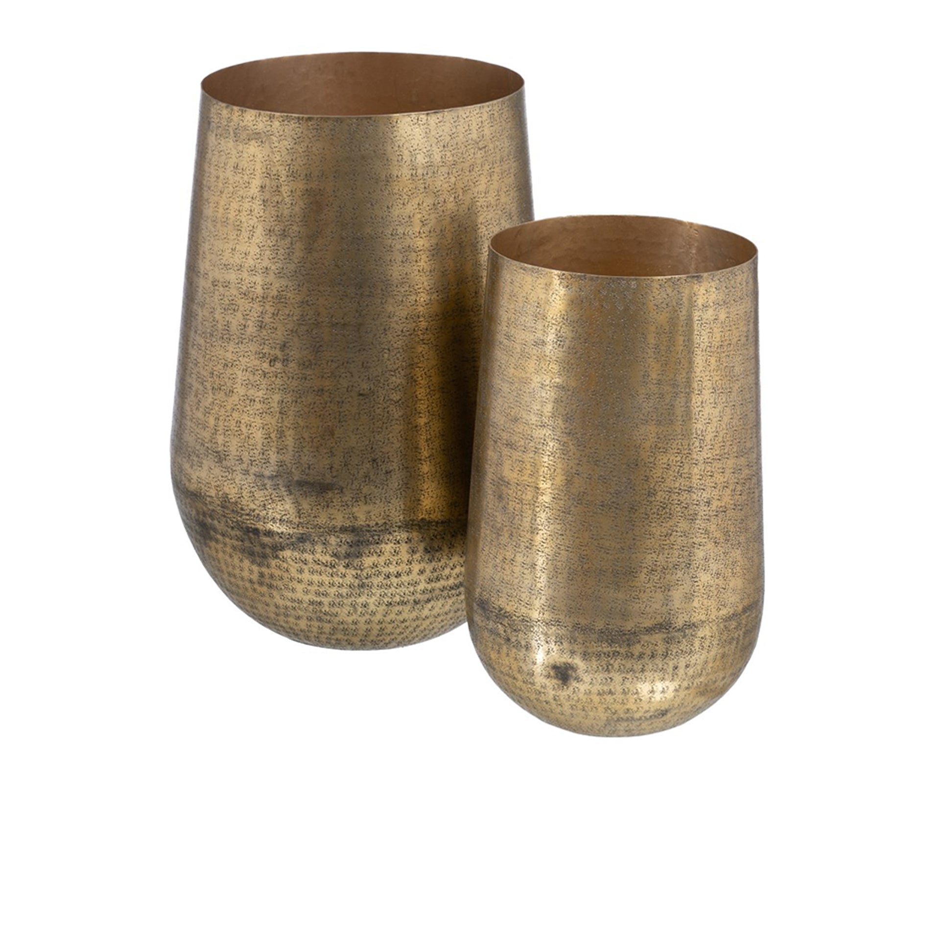 Conjunto 2 Vasos em Alumínio Dourado