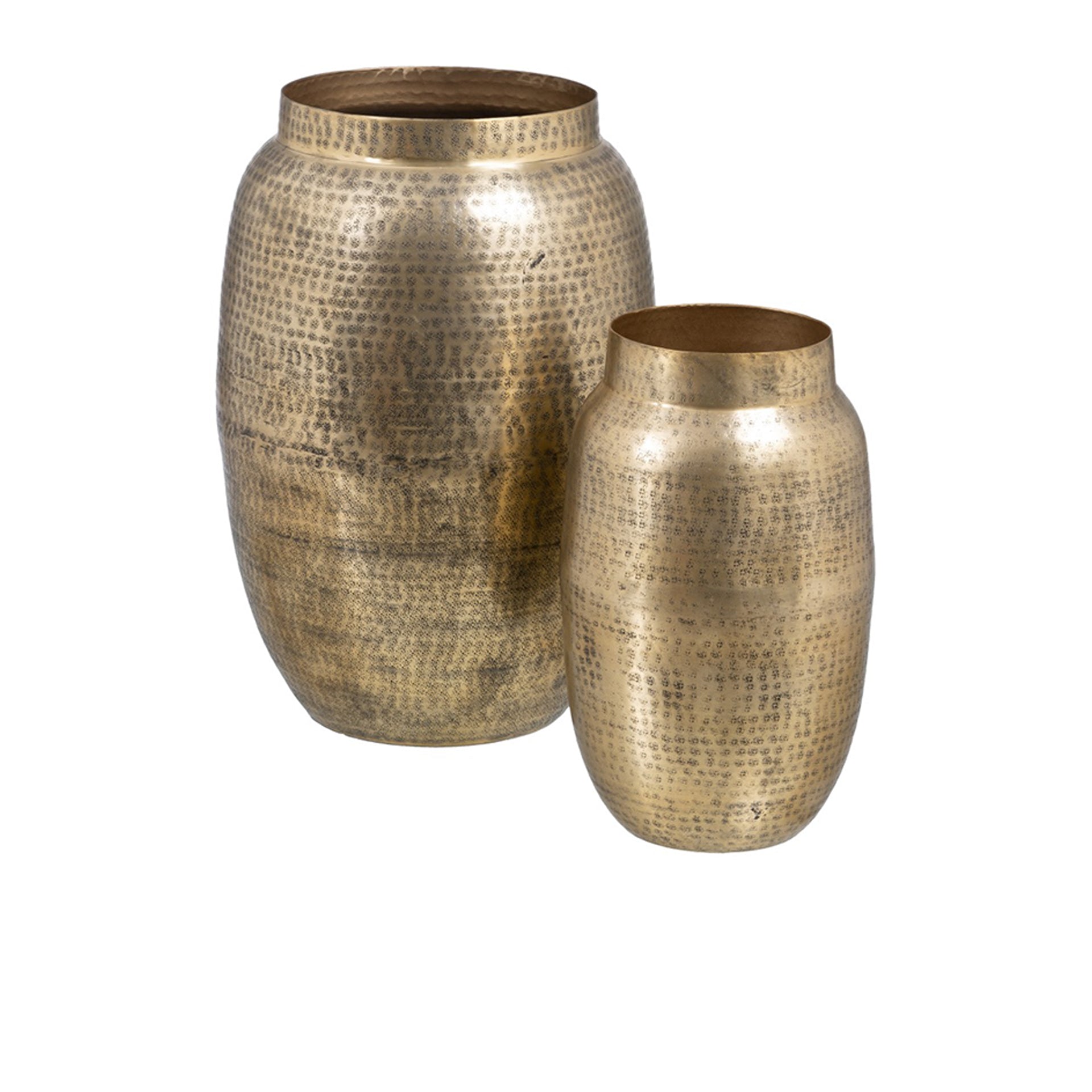 Conjunto 2 Vasos em Alumínio Dourado