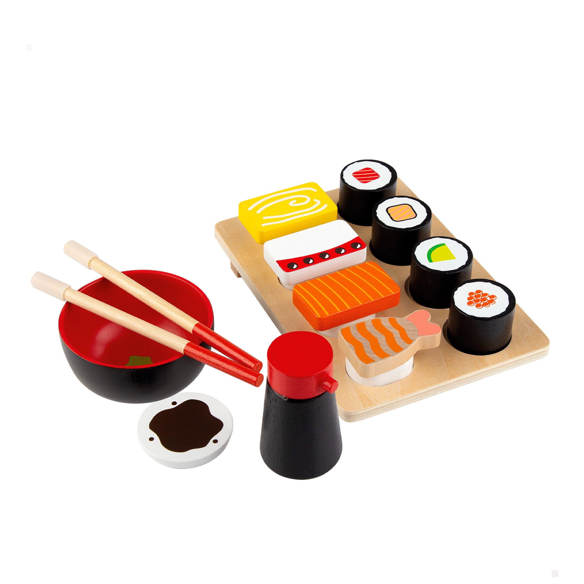 Conjunto de Sushi de Brincar em Madeira