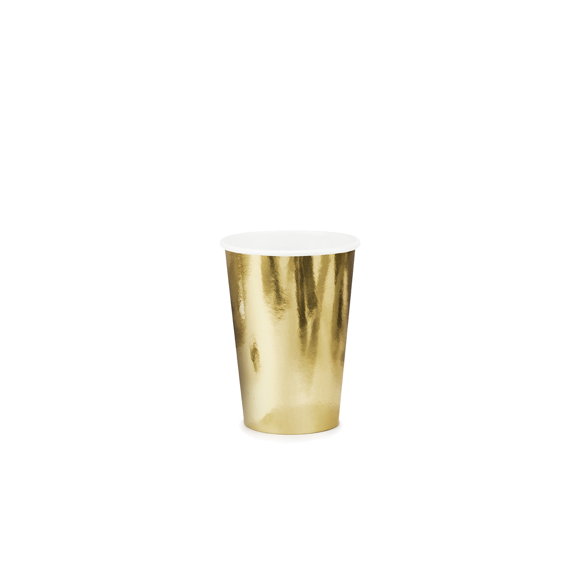 Pack 6 Copos Papel Dourado 220 ml