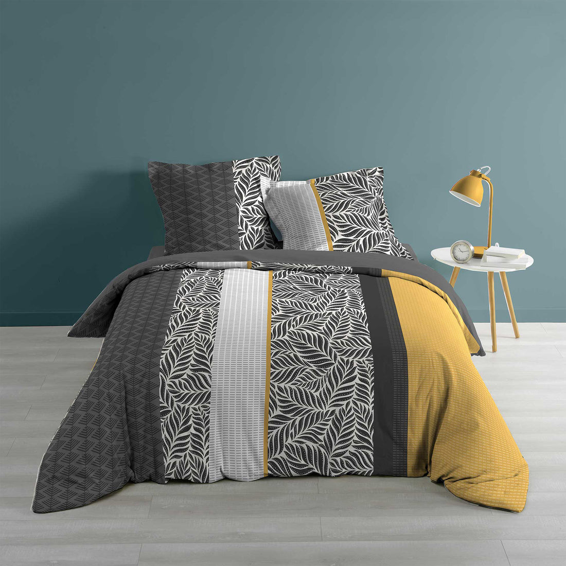 Jogo Cama 3 Peças Estampado Allover Erine Preto