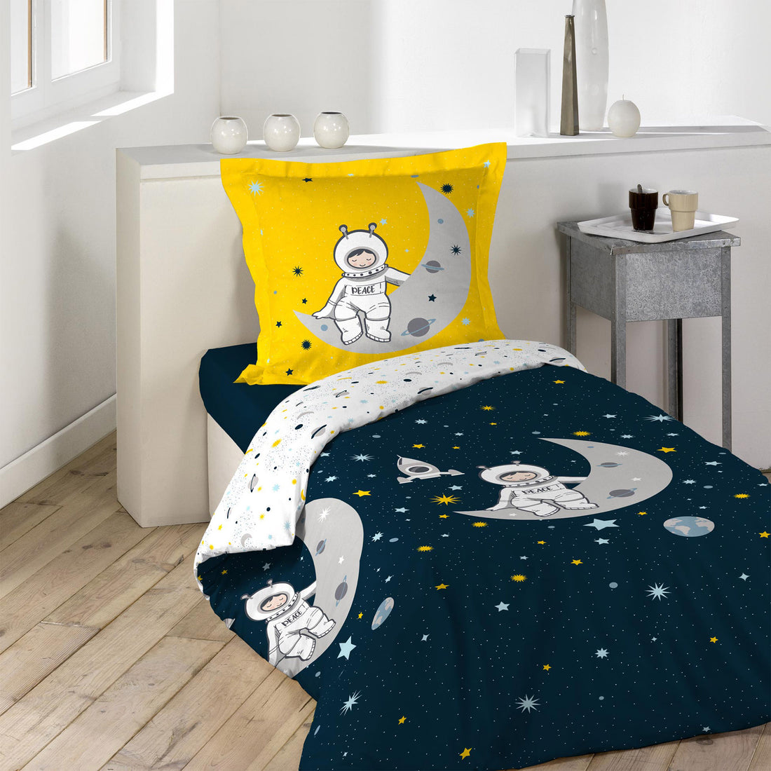 Jogo Cama 2 Peças Estampado Allover Petit Astronaute